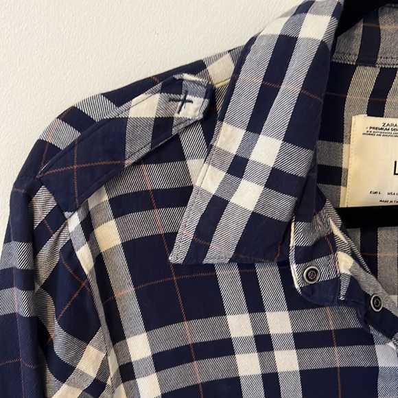 ZARA Women’s Plaid Button Down - Picture 3 of 5